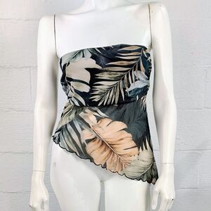 Papermoon Y2K Mesh Asymmetrical Tube Top